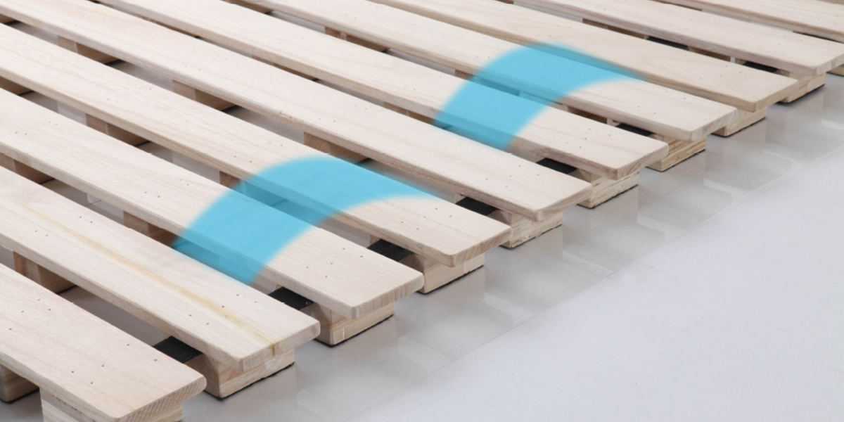 桐ロールすのこ シングル 床面高5cm 簡単収納 （ すのこ マット 桐