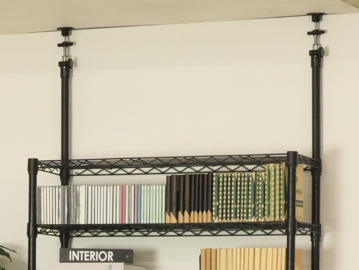 エイ・アイ・エス 突っ張り スチールラック 幅93cm 8段 高耐荷重 簡単