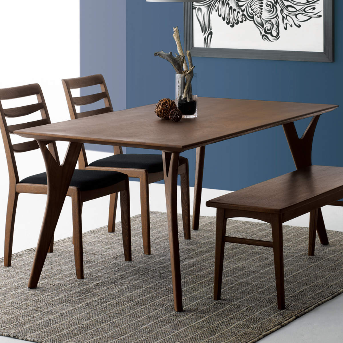 朝日木材加工 ダイニングテーブル 幅135cm BOSCO （ 開梱設置 ボスコ 4