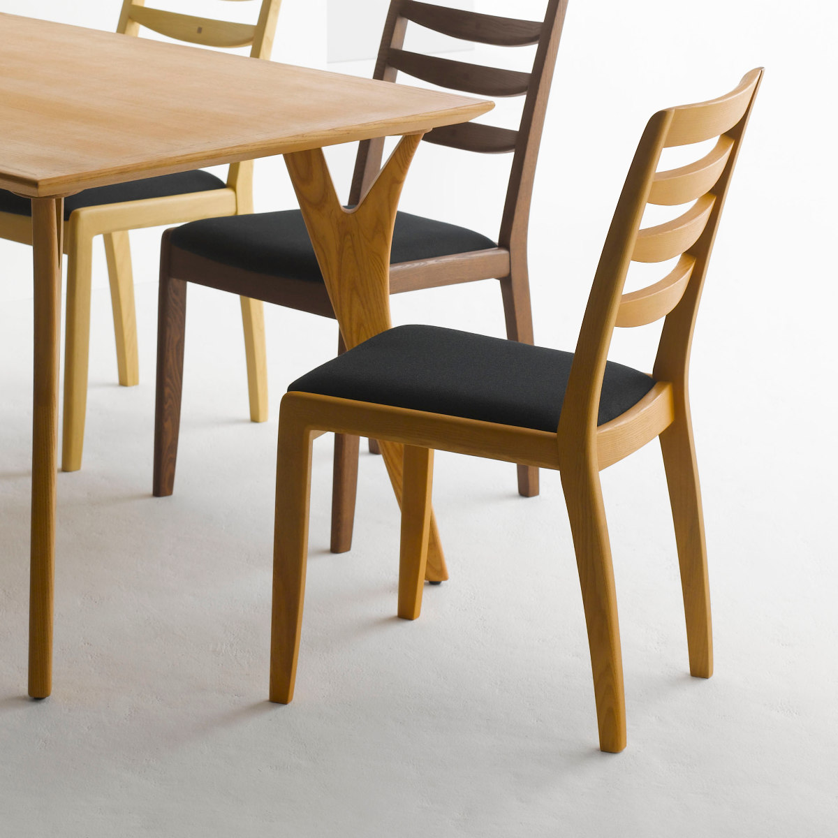 朝日木材加工 ダイニングチェア 同色2脚セット 座面高44cm BOSCO （ 開