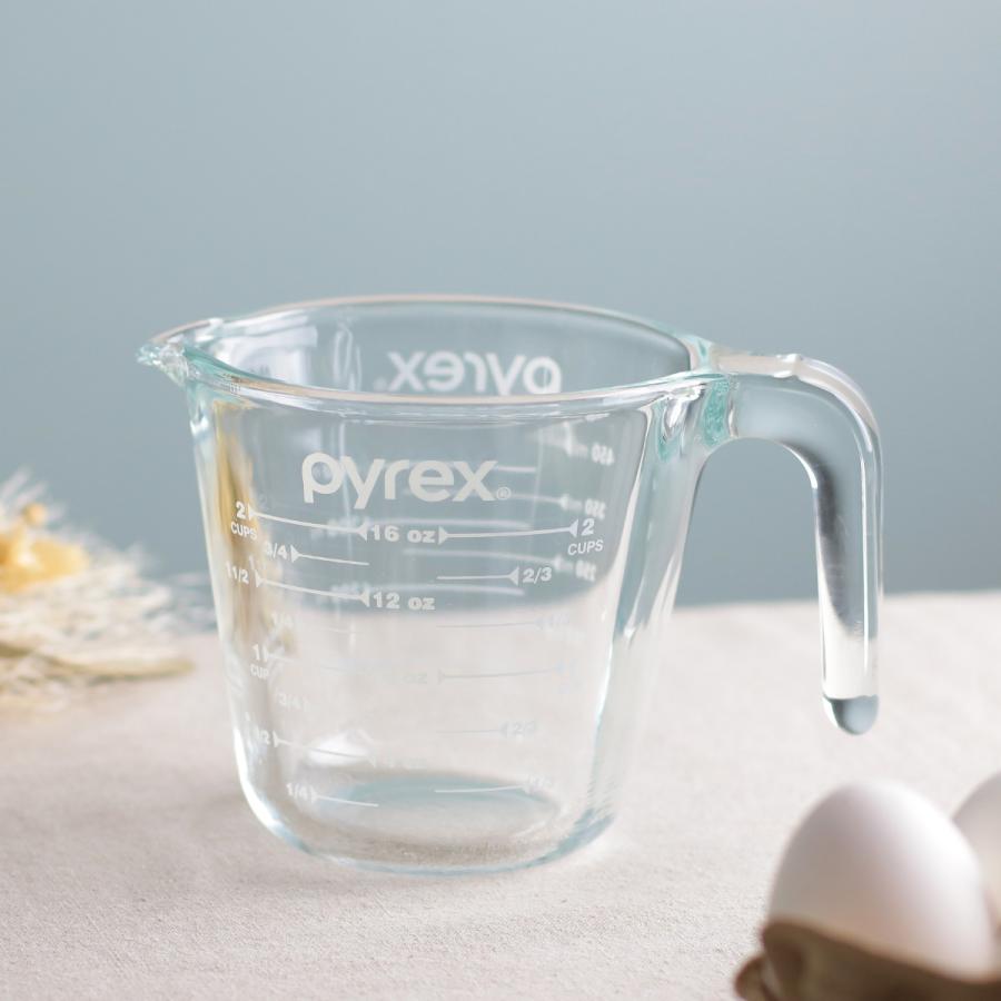 PYREX（パイレックス） 計量カップ 500ml 耐熱ガラス 取っ手付き
