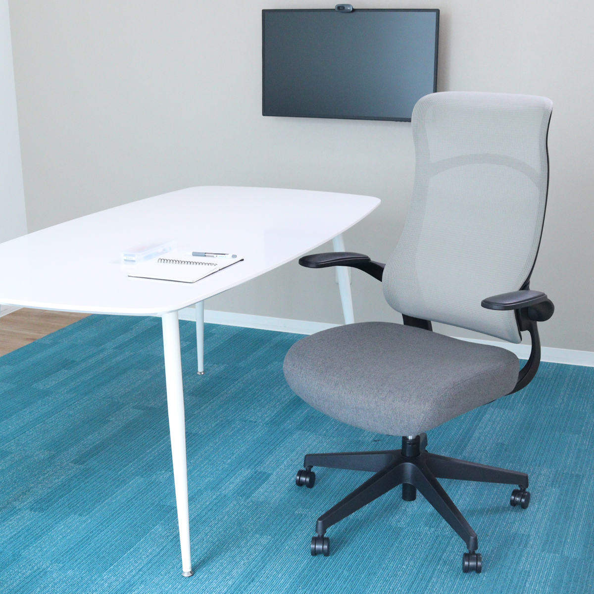 不二貿易（Fuji Boeki） ワークチェア 座面高43.5〜51cm ハイバック