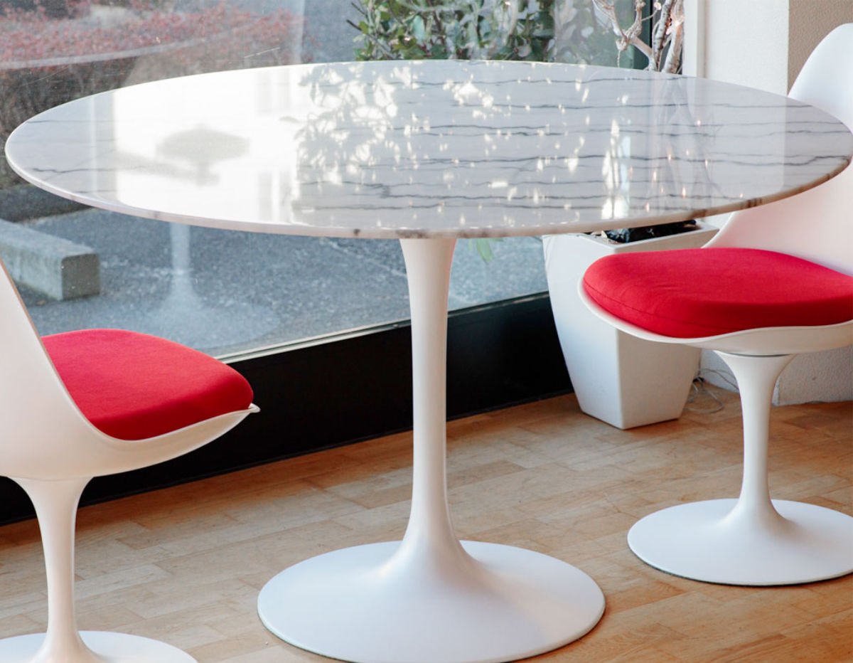 ダイニングテーブル 円型 直径120cm 大理石 チューリップ （ 開梱設置