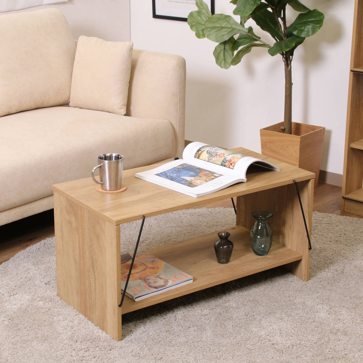 不二貿易（Fuji Boeki） EZBO センターテーブル 幅80cm リビング