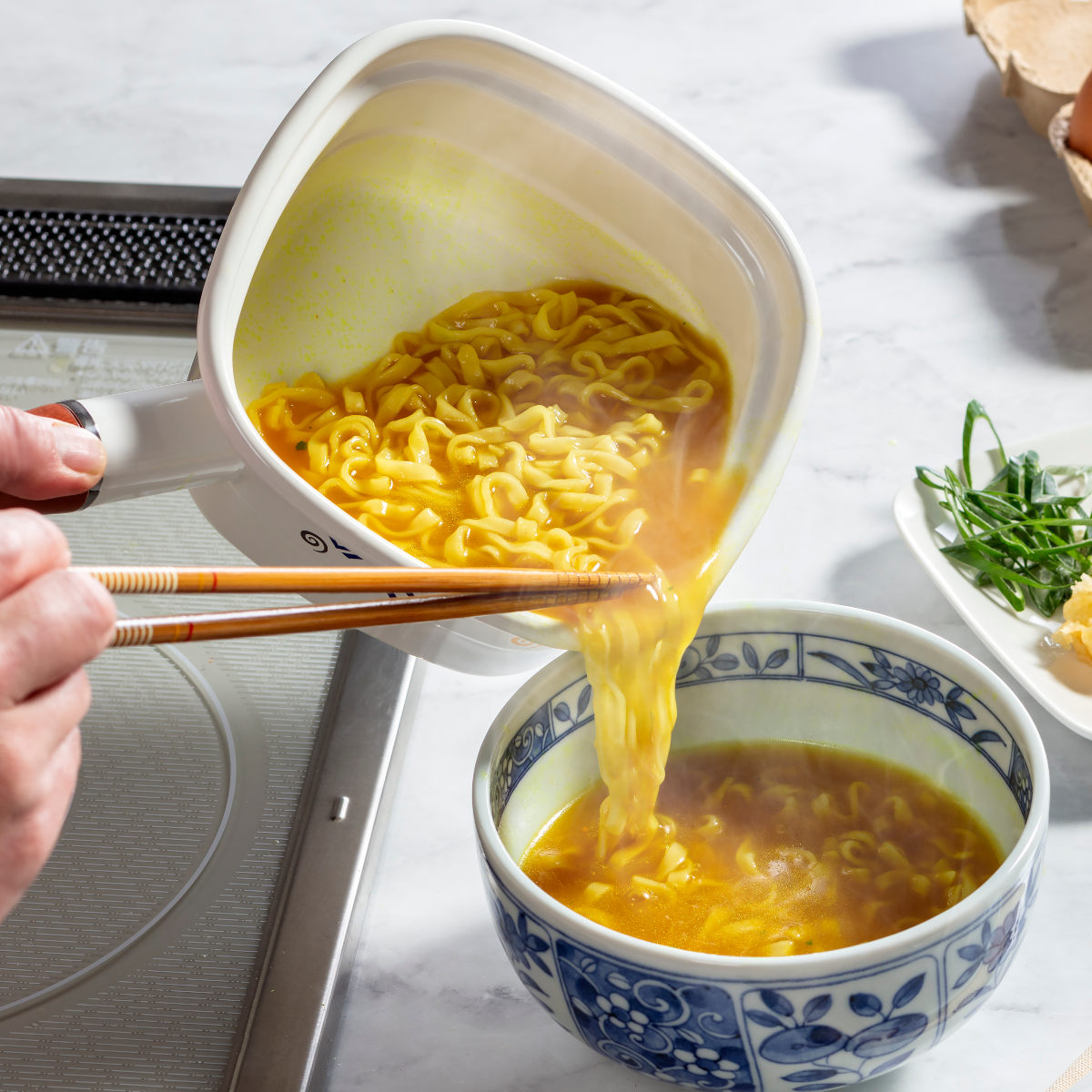 高木金属工業 角型片手鍋 14cm IH対応 ホーロー製 四角いお鍋 麺ごこち