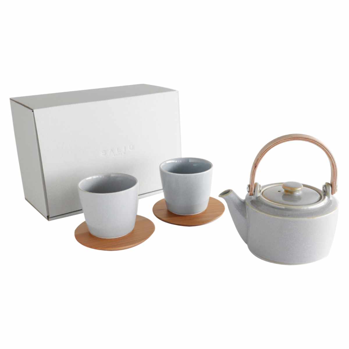 LOLO（ロロ） 土瓶 湯呑み 茶敷付き ギフトセット 420ml SALIU 祥 磁器