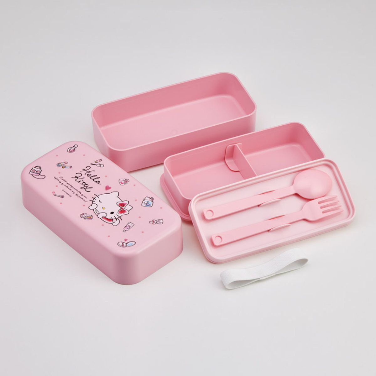 スケーター 弁当箱 2段 1L カトラリー付ランチボックス キティ 水彩