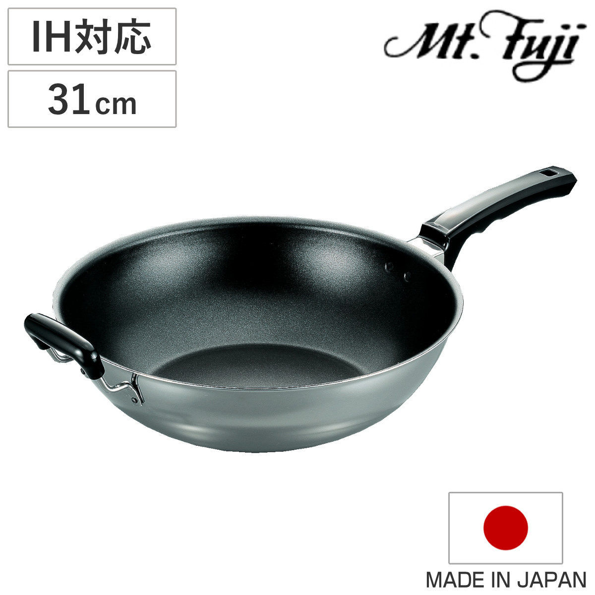 中華鍋 31cm IH対応 中華鍋DX フジノス 日本製 深型フライパン