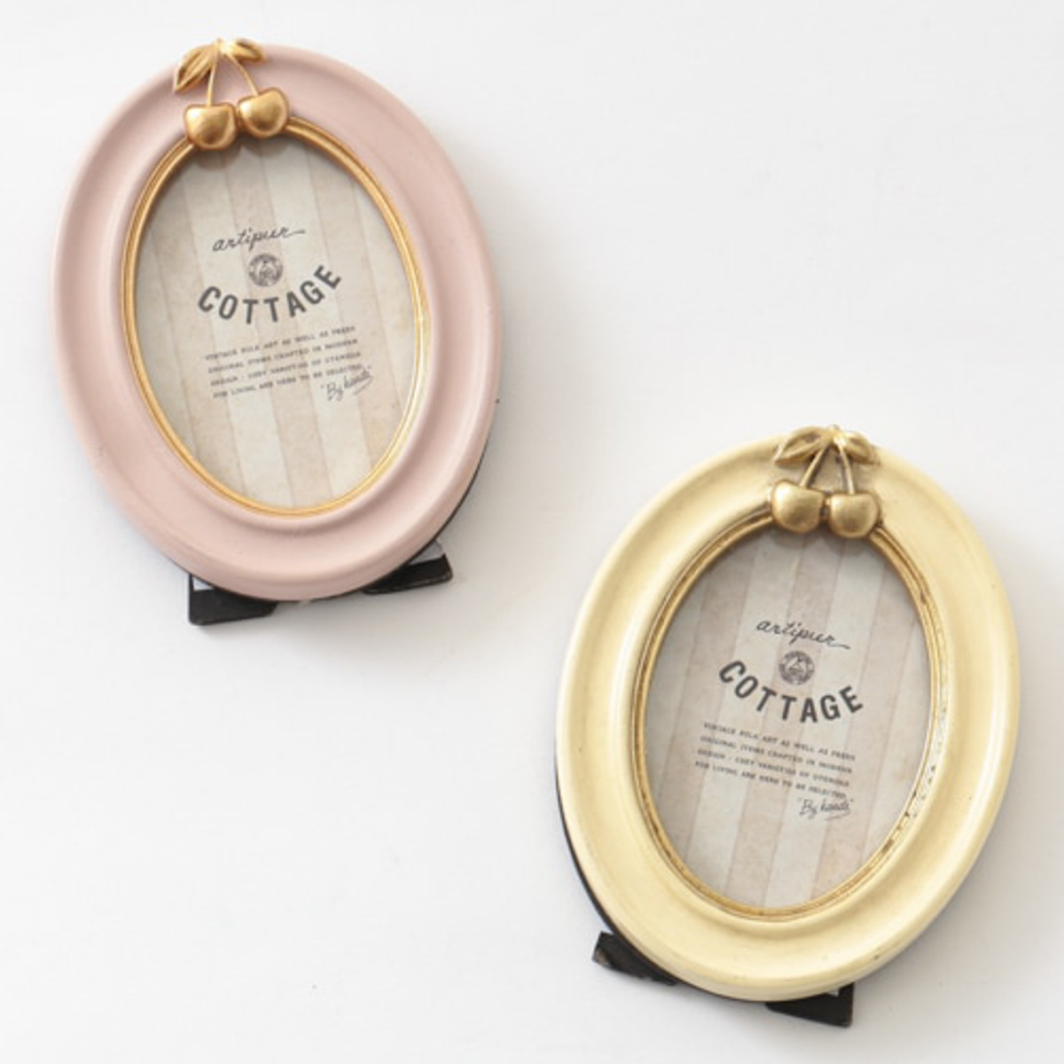 フォトフレーム チェリーオーバルフォトフレーム レジン （ 写真立て