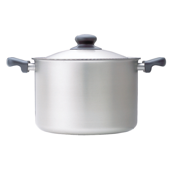 柳宗理 両手鍋 22cm 深型 ツヤ消しタイプ ステンレス製 フタ付き ガス