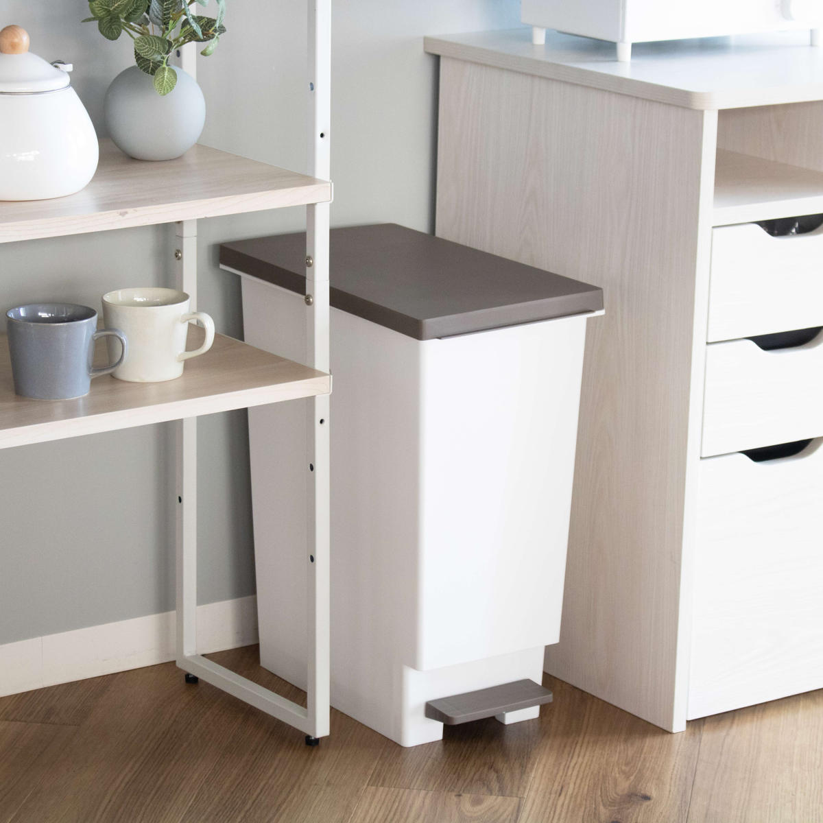 TONBO（新輝合成） ゴミ箱 30L スリムペダル 2個セット ふた付き