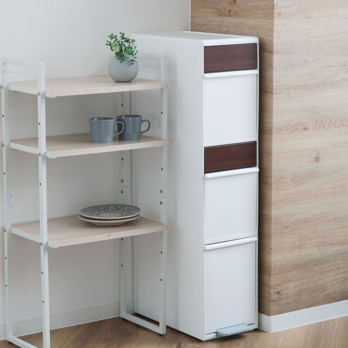 Like-it（ライクイット） 分別ゴミ箱 55L 幅25.5cm 3段 分別 スイング