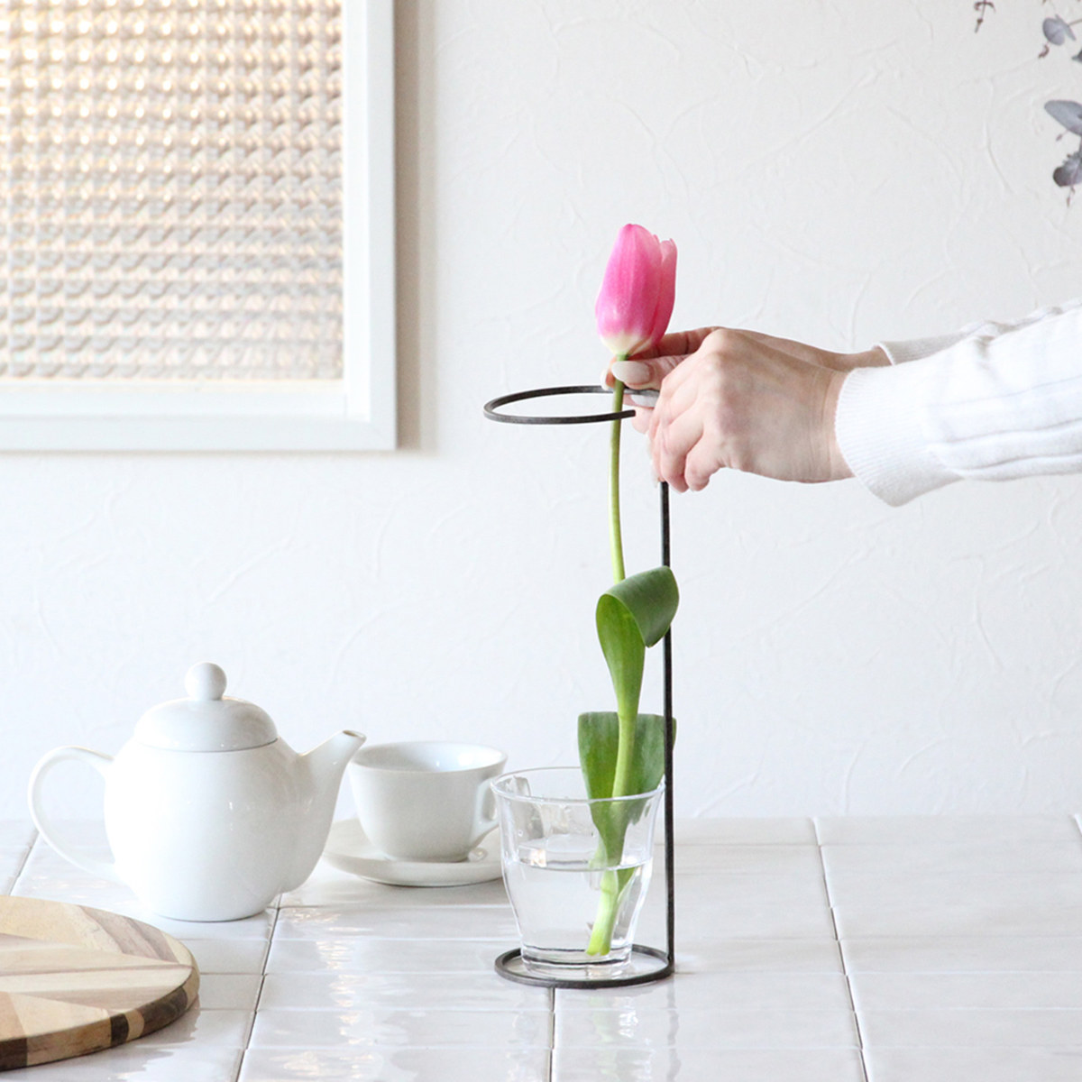 支柱 ジョセフアイアン フラワーサポートワイヤースタンド Lサイズ