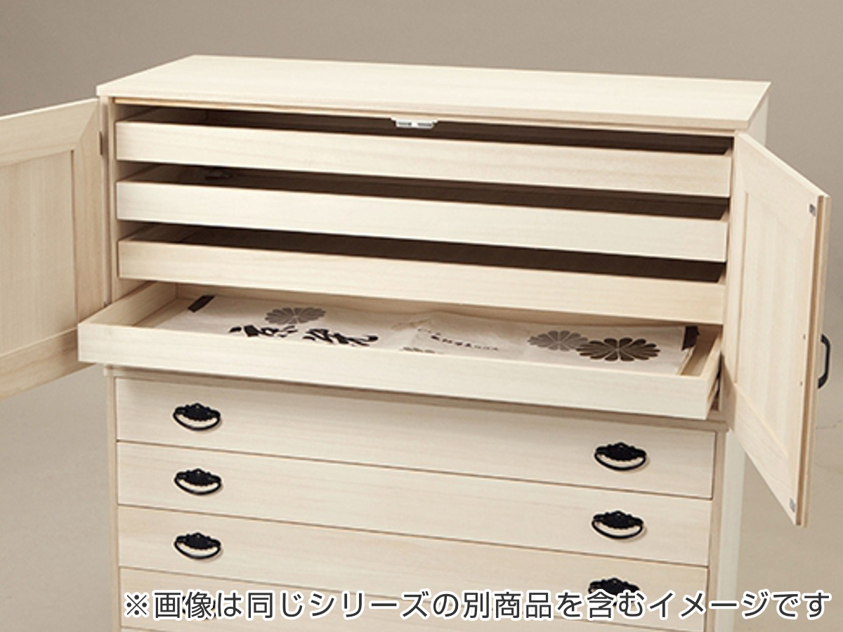 マーゼルン 総桐 組み合わせタンス 上置き 扉盆タイプ 日本製 幅100cm