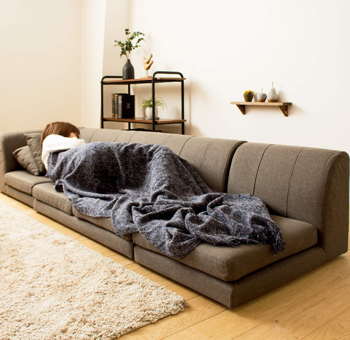 岩附 フロアソファ 3点セット L字 コーナー （ ソファー ロータイプ