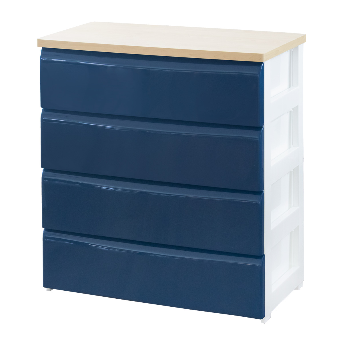 平和工業 チェスト 4段 幅74×奥行40×高さ80.7cm 木目調天板 （ 収納