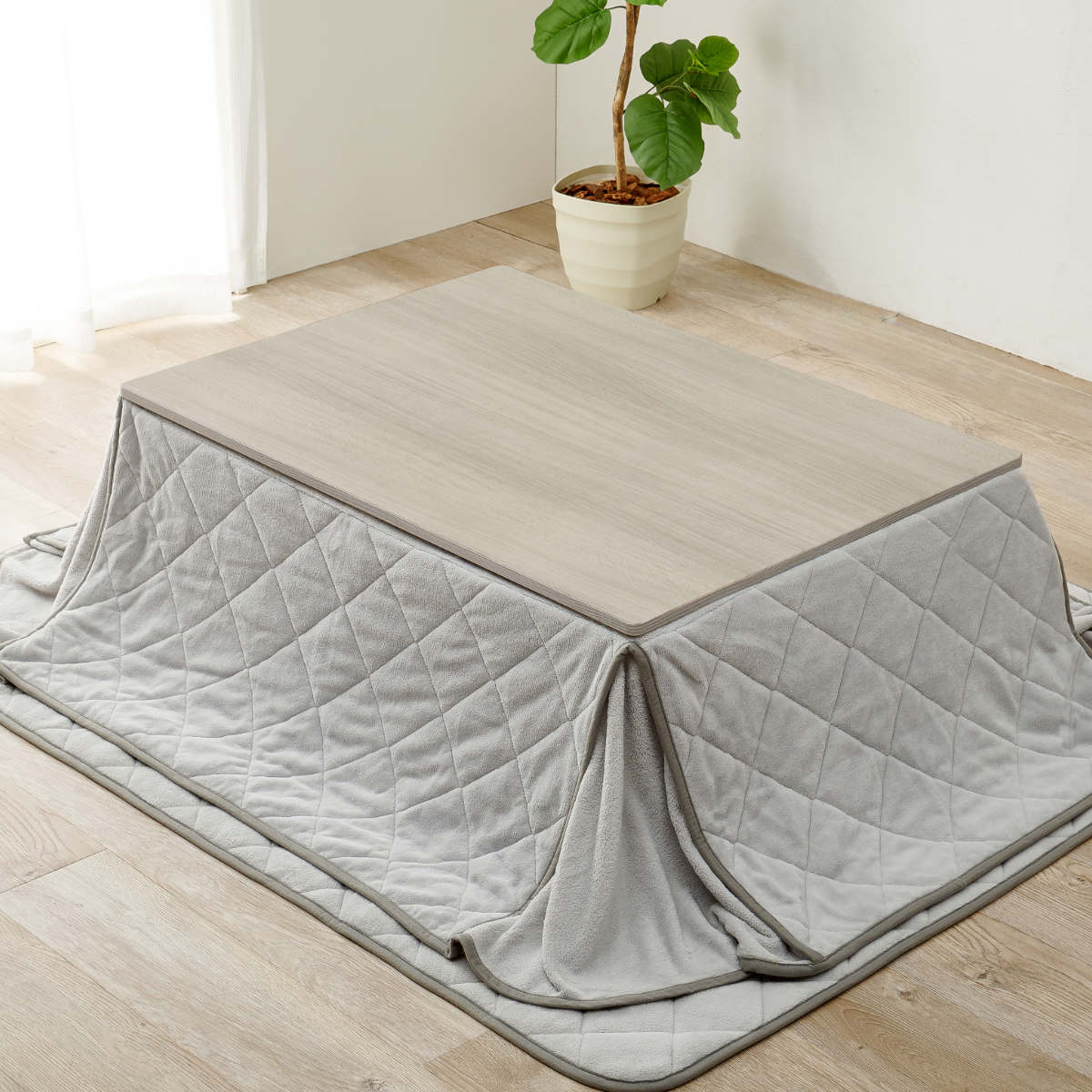 HAGiHARA（萩原） こたつ天板 105×75cm 長方形 木目調 リバーシブル