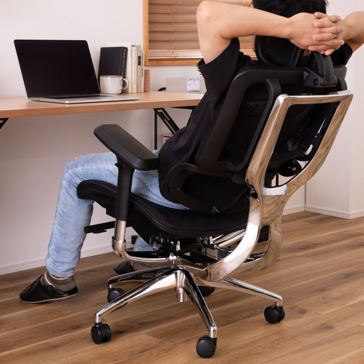 東谷 オフィスチェア 座面高50〜59cm アームレスト ヘッドレスト