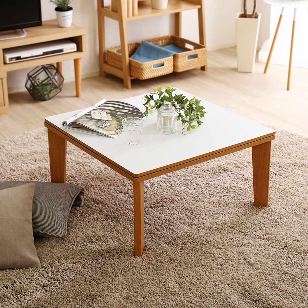 ホームテイスト（HOME taste） こたつ 幅70cm 木目調 テーブル