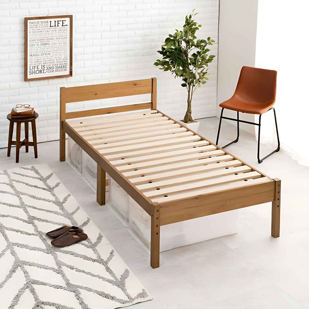 HAGiHARA（萩原） シングルベッド ボンネルコイルマットレスセット