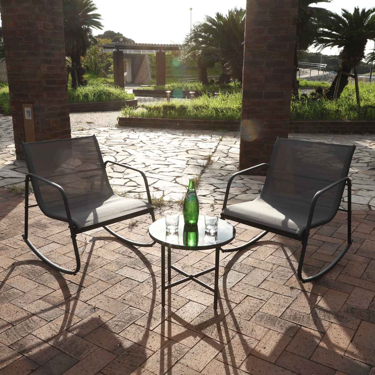 不二貿易（Fuji Boeki） ロッキングチェア＆テーブル 3点セット