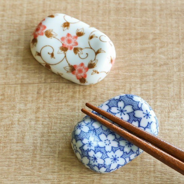 箸置き 小判 錦唐草 染桜 日本製 （ 箸置 はし置き カトラリーレスト