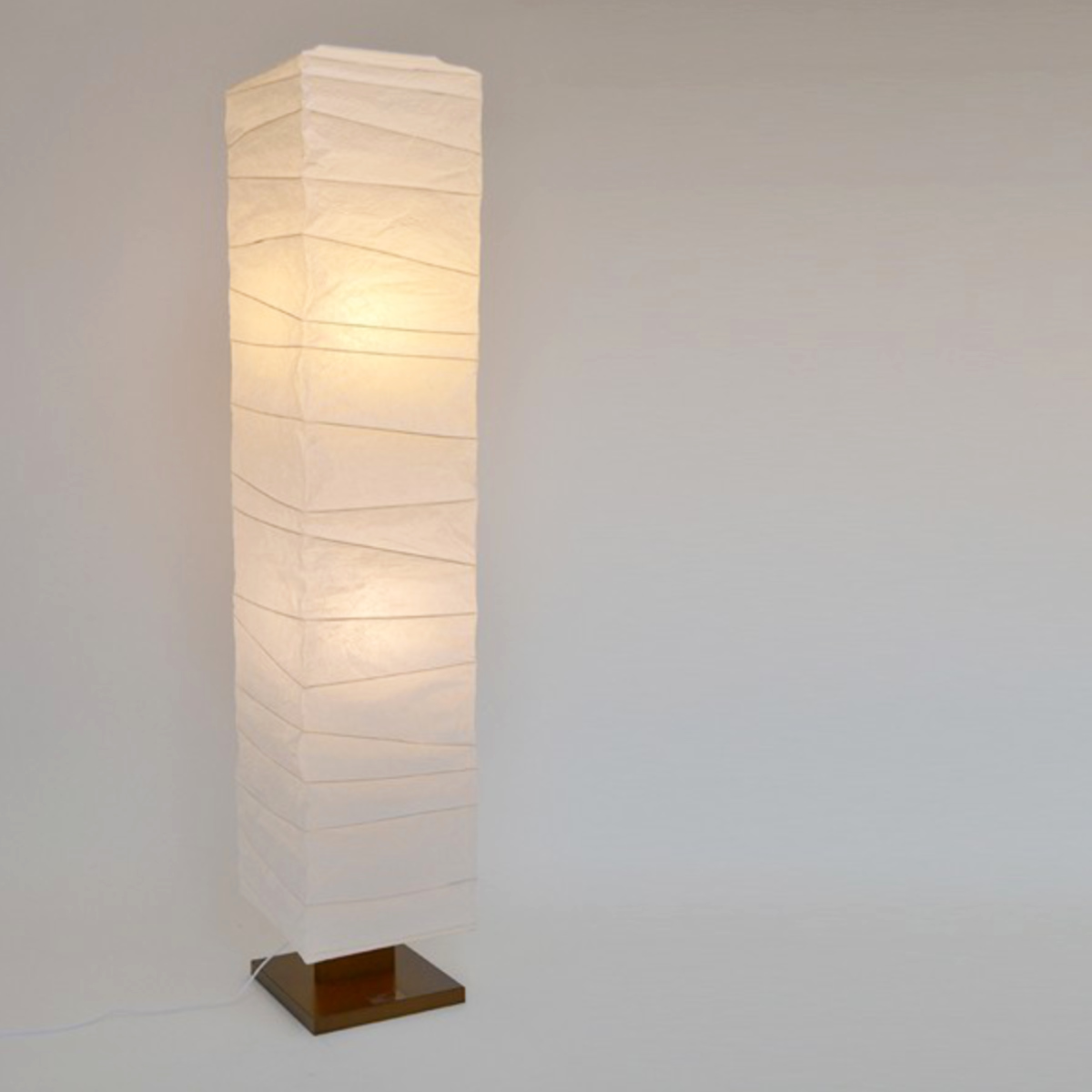 フロアライト 2灯 arrow 和紙 柱型 揉み紙 日本製 彩光デザイン （ LED