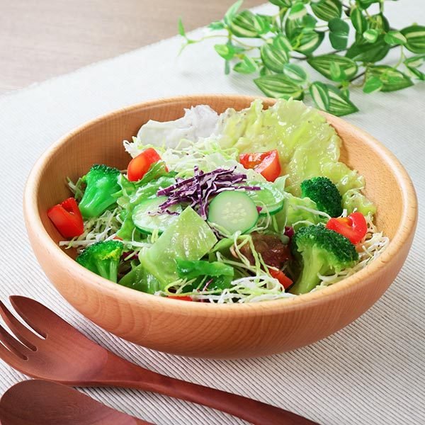 ボウル 23cm L サラダボウル 木製 皿 食器 洋食器 天然木 ビーチ （ 大
