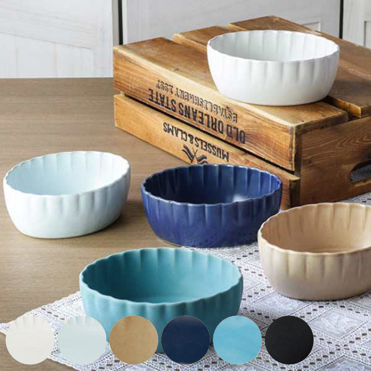 ボウル 14cm 輪花皿 花皿 花シリーズ 洋食器 陶器 日本製 （ 食洗機