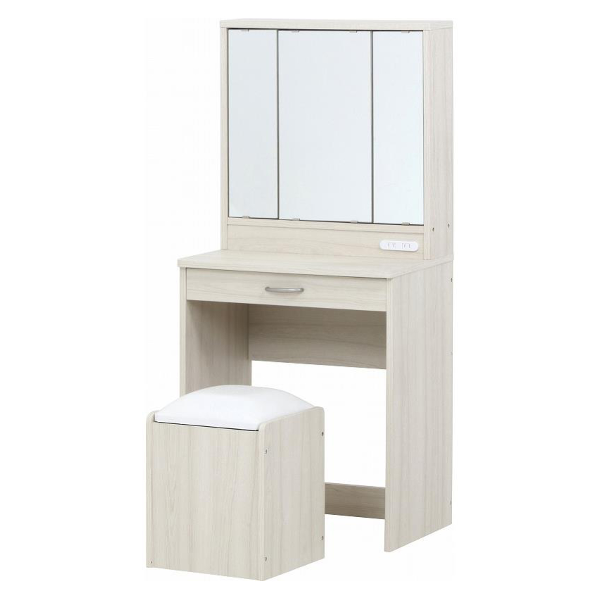 不二貿易（Fuji Boeki） ドレッサー 幅60cm 三面鏡 鏡台 木目調