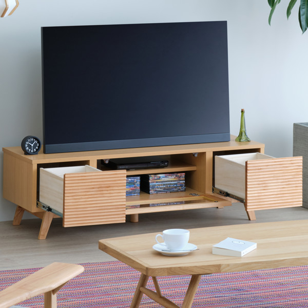 一生紀（ISSEIKI） テレビ台 ローボード 北欧風 アルダー無垢材 オイル