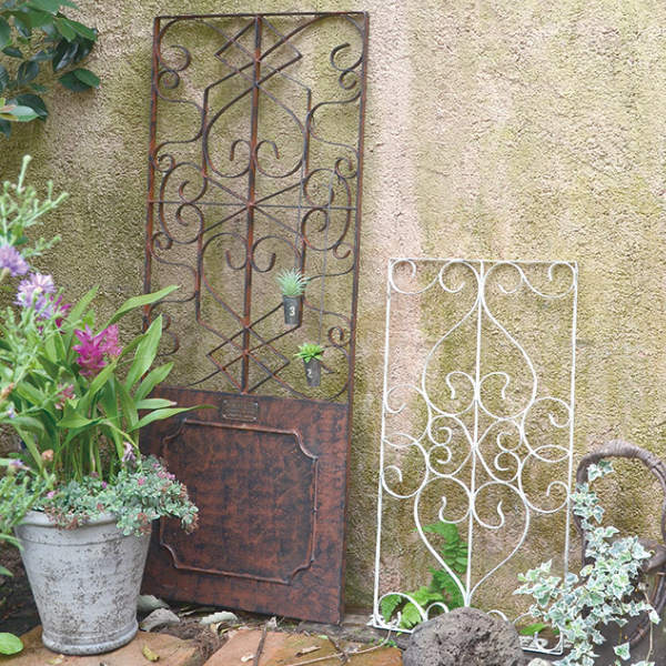 フェンス シャビーフラットバーゲート アイアンフェンス （ ガーデン
