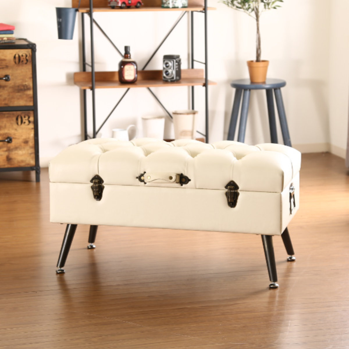 不二貿易（Fuji Boeki） トランクベンチ 幅80.5cm トランク スツール