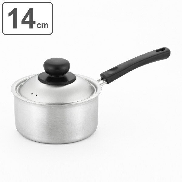 ヨシカワ 片手鍋 14cm IH対応 蓋付き COOK EASY 日本製 （ ガス火対応