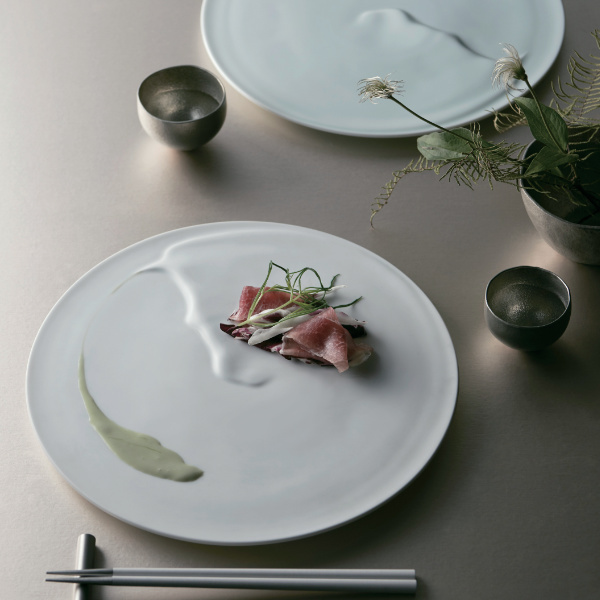 プレート 28cm フラットプレート M.STYLE フェイズ クレマ マット 皿