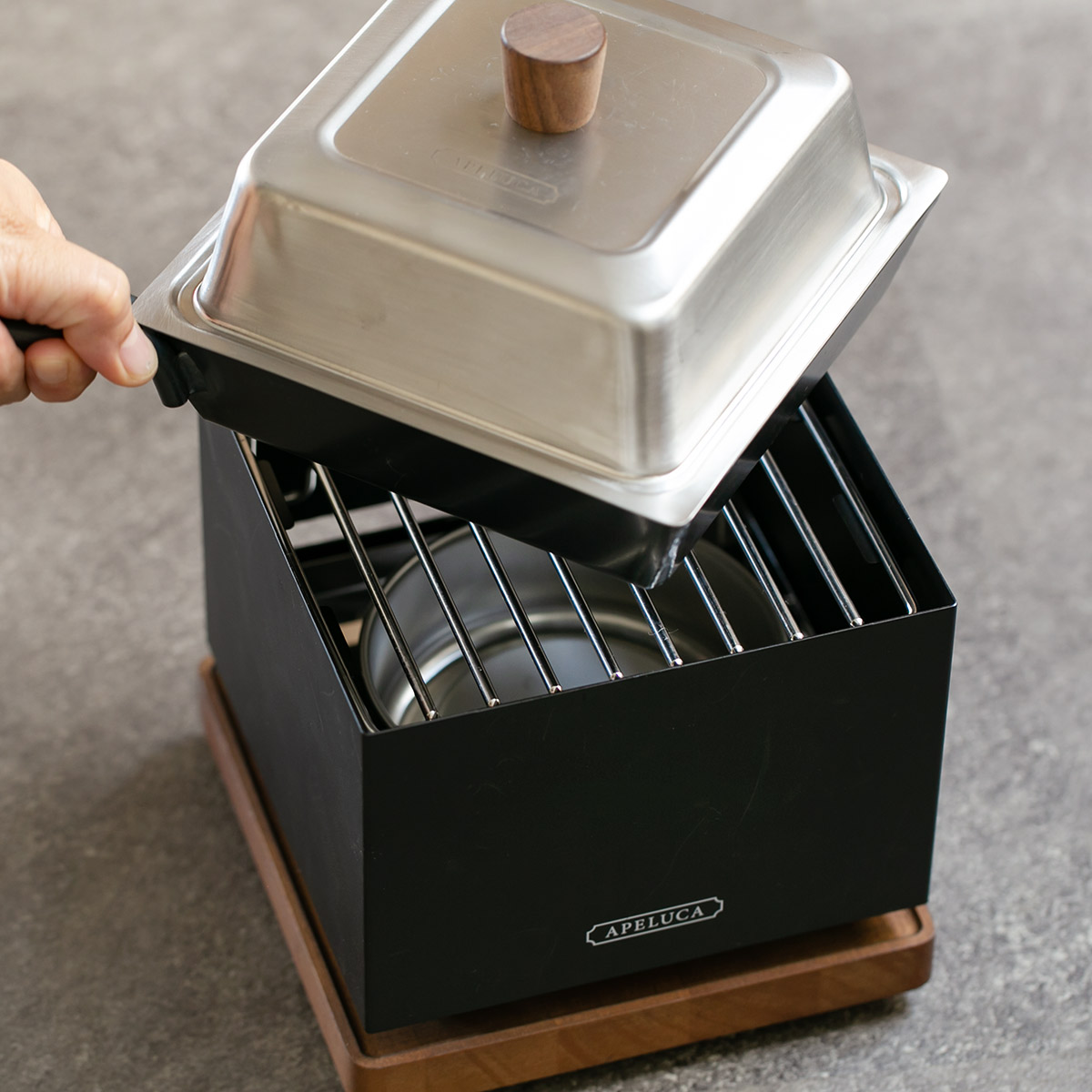 オークス（AUX） フライパン APELUCA コンパクトディープパン フタ付き