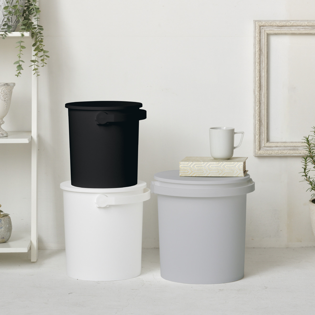 バケツ ふた付き フェルマー 15L 座れる 収納 （ イス スツール 椅子