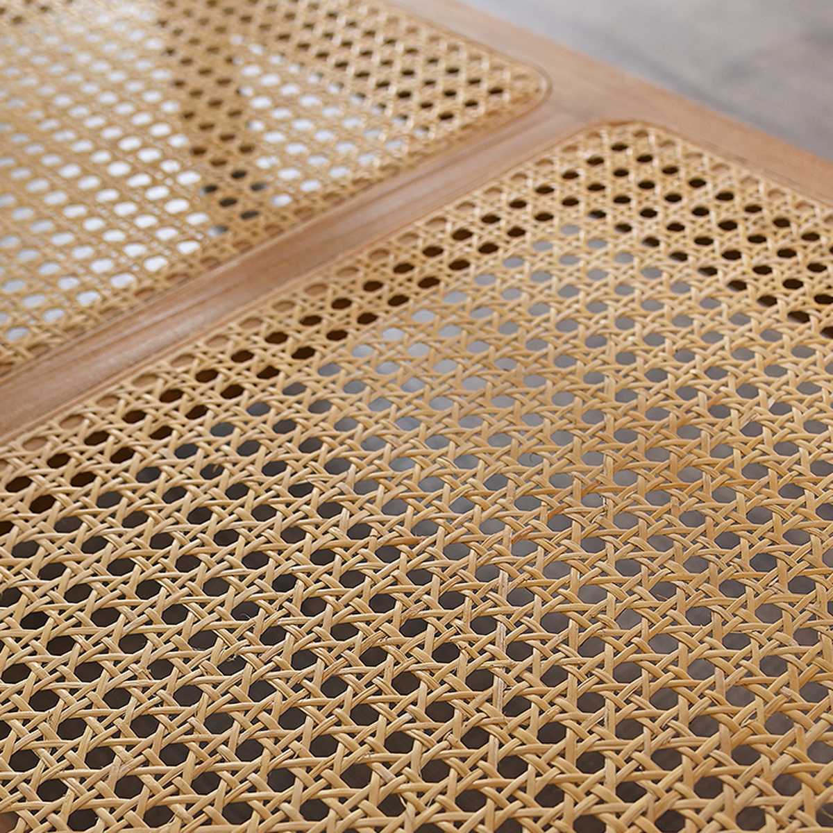 センターテーブル ラタン チーク無垢材 KAGOME 100cm幅 （ ロー