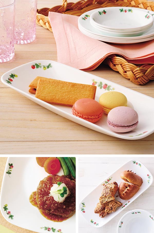 プレート 27cm 長皿 コレール CORELLE 皿 食器 スウィートストロベリー