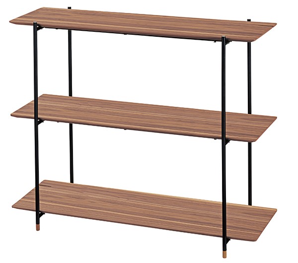 東谷 オープンラック 幅108cm 3段 木天板 ミニマルデザイン Luca