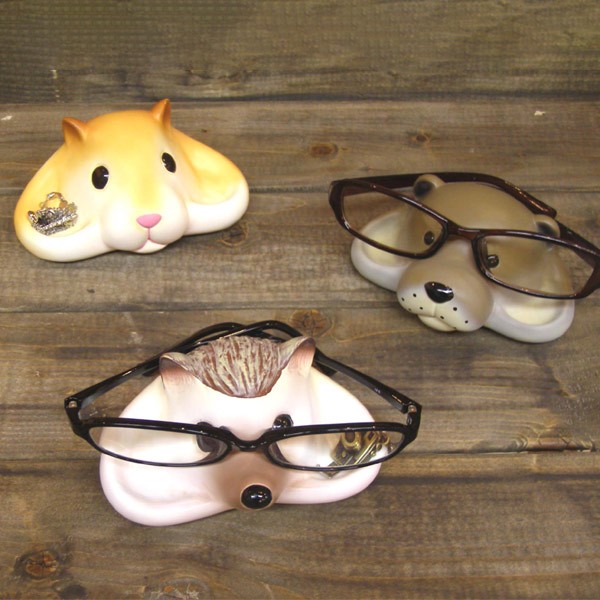 メガネスタンド ハムスター アクセサリートレー 収納 （ メガネ 眼鏡
