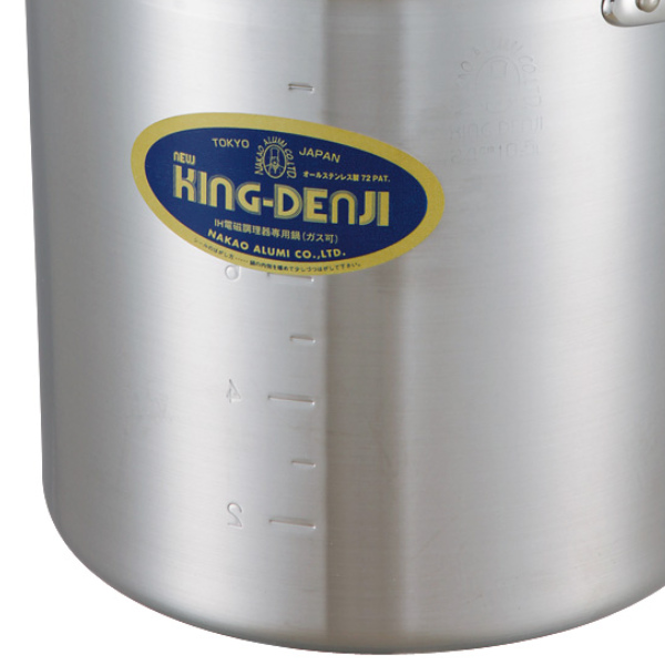 寸胴鍋 IH対応 約20L 30cm 業務用 ニューキングデンジ （ ガス火対応
