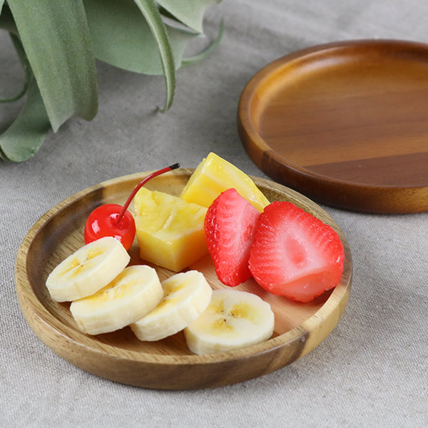 プレート 13cm S ラウンド カフェ 皿 食器 木製食器 天然木 （ 木製