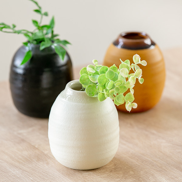 フラワーベース 陶器 Deep Breath Flower Vase （ 信楽焼 一輪挿し