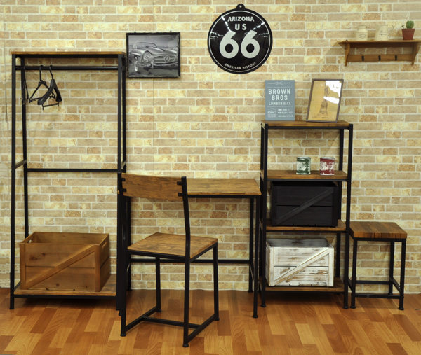 デスクチェア 椅子 ブルックリンスタイル ヴィンテージ調 座面高45cm