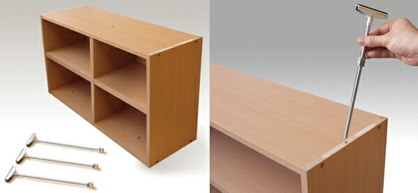 上置き棚 高さ65cm ワイドタイプ用 幅91-105cm 奥行き19cm 対応