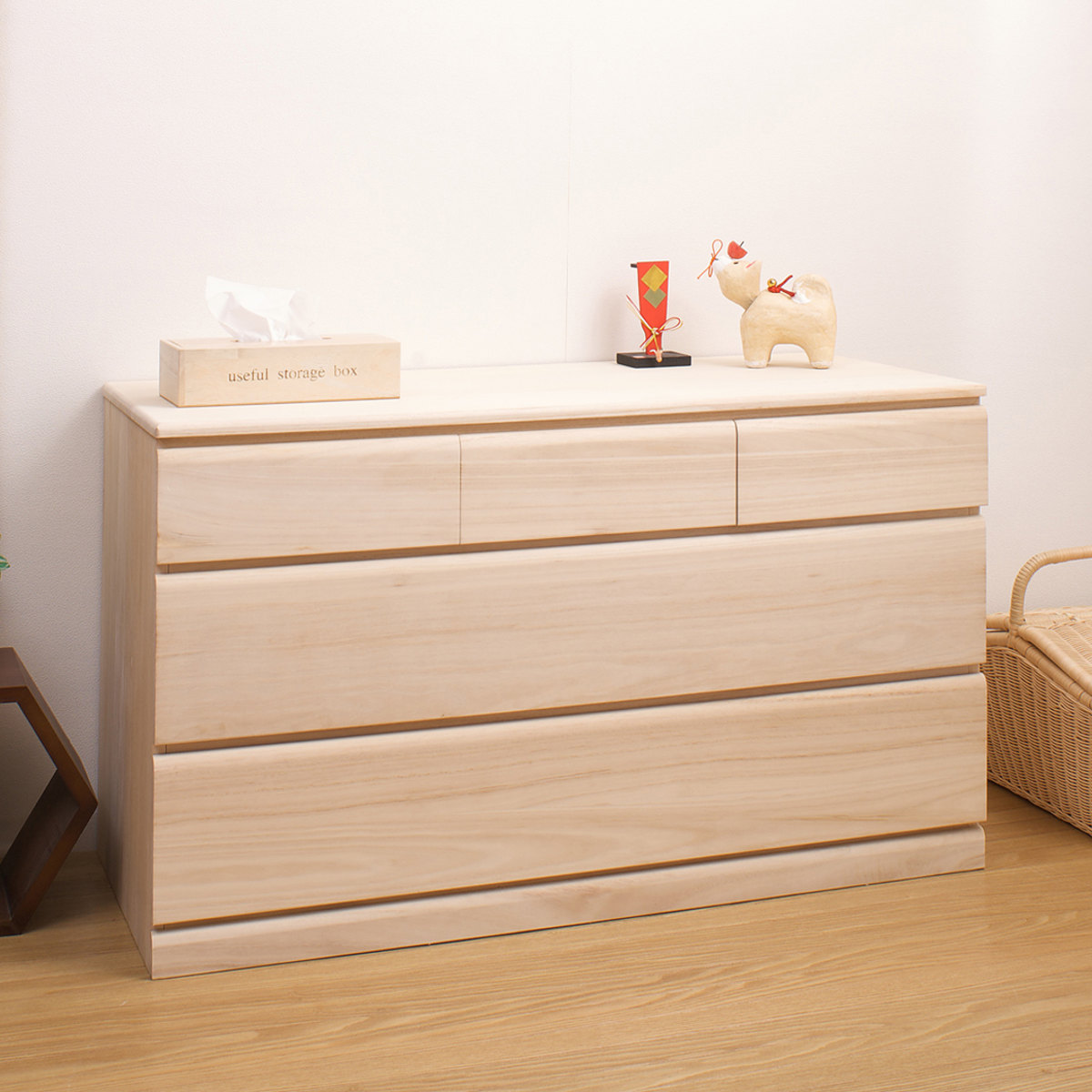 桐タンス 幅100cm 3段 キャスター付 日本製 完成品 （ 桐チェスト 桐