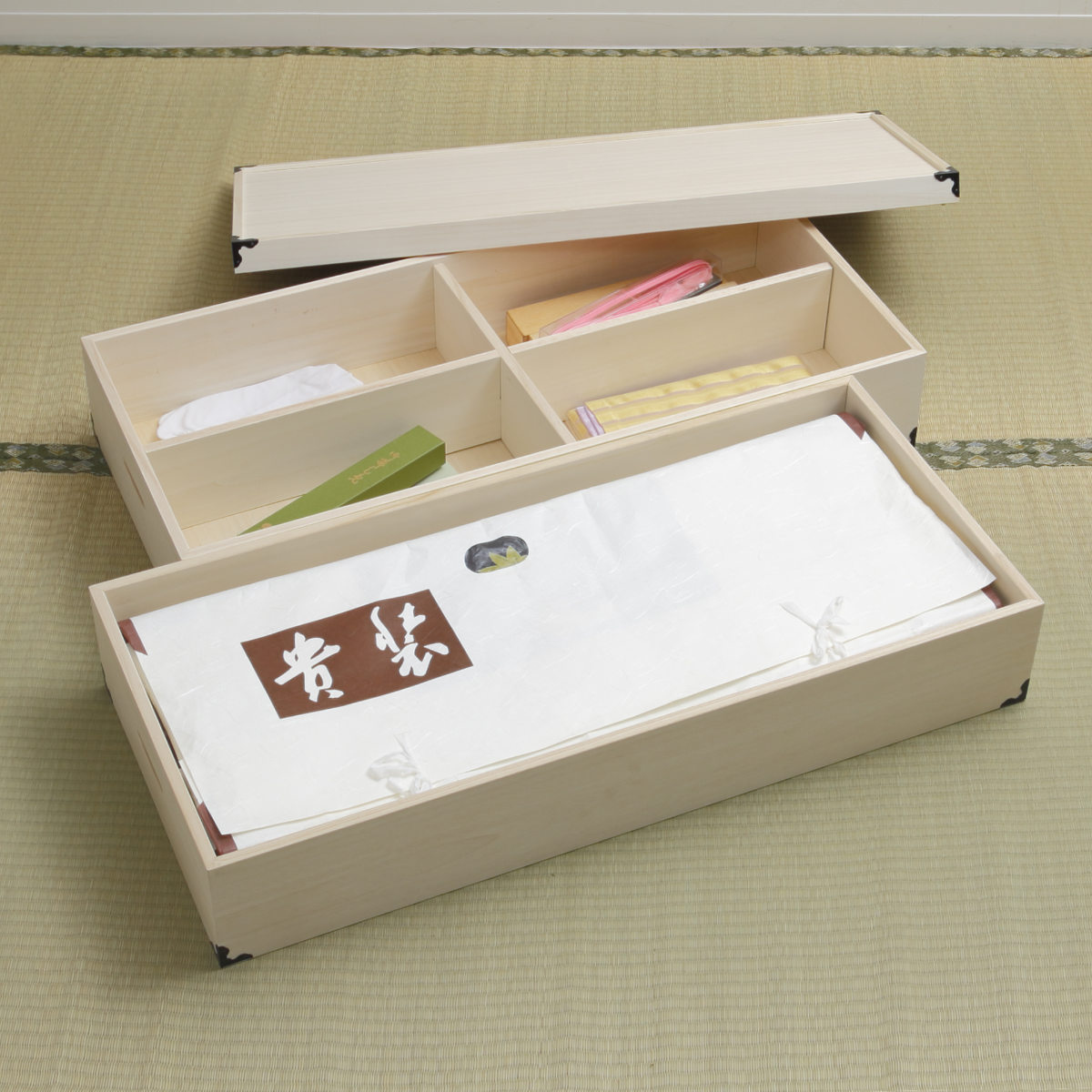 桐 衣装ケース 衣装箱 深型2段 91cm 日本製 （ 完成品 桐衣装箱 天然木