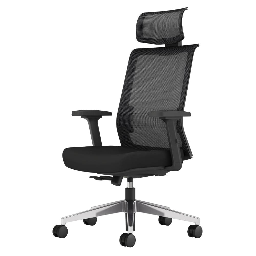 KOKUYO（コクヨ） オフィスチェア 肘付き ハイバック アルミ脚 デスク