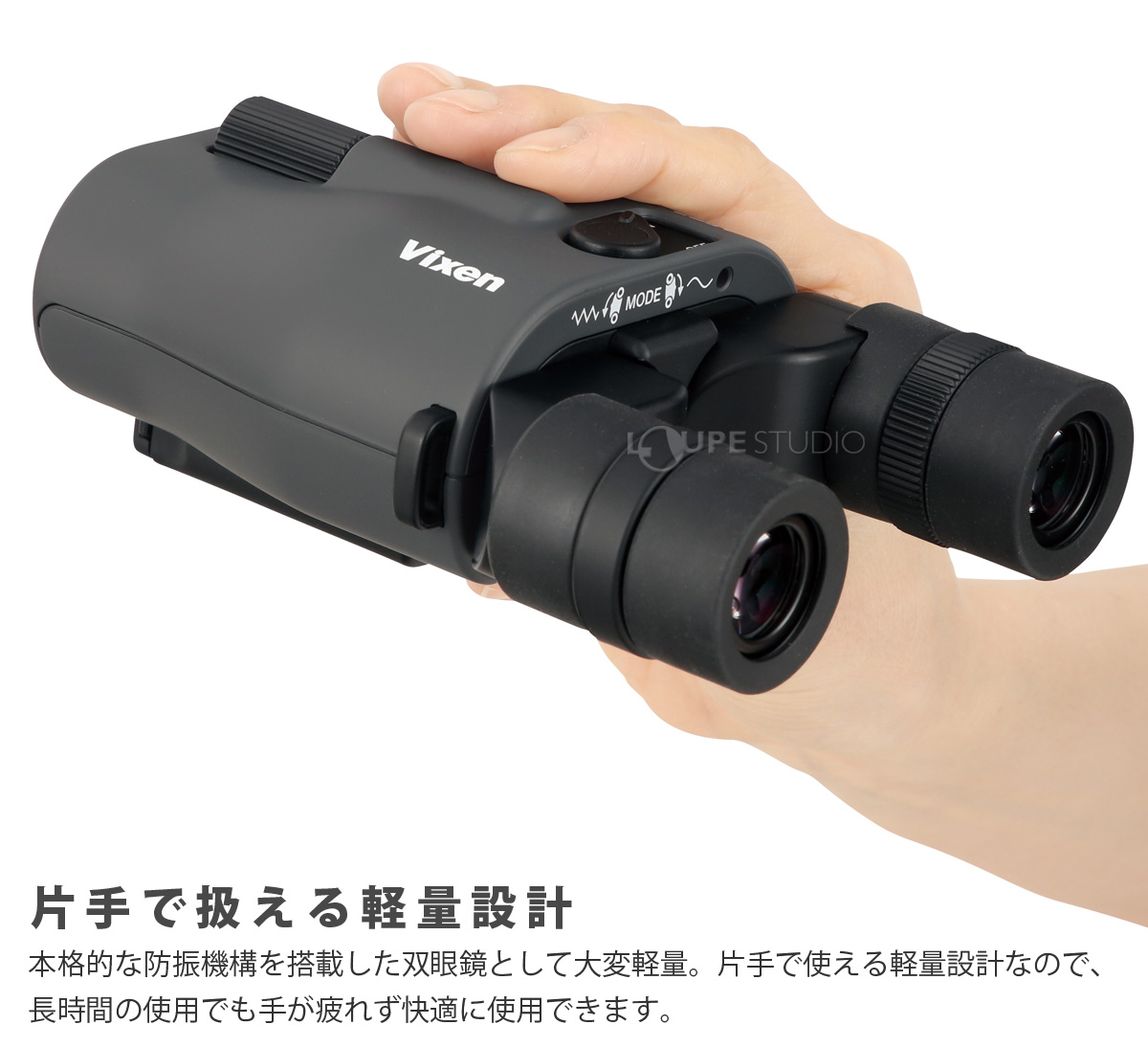 双眼鏡 防振双眼鏡 ビクセン 12倍 ATERA II H12x30 チャコール アテラ2